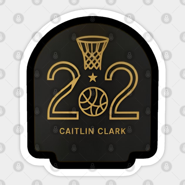 caitlin clark gold version Sticker by CreationArt8